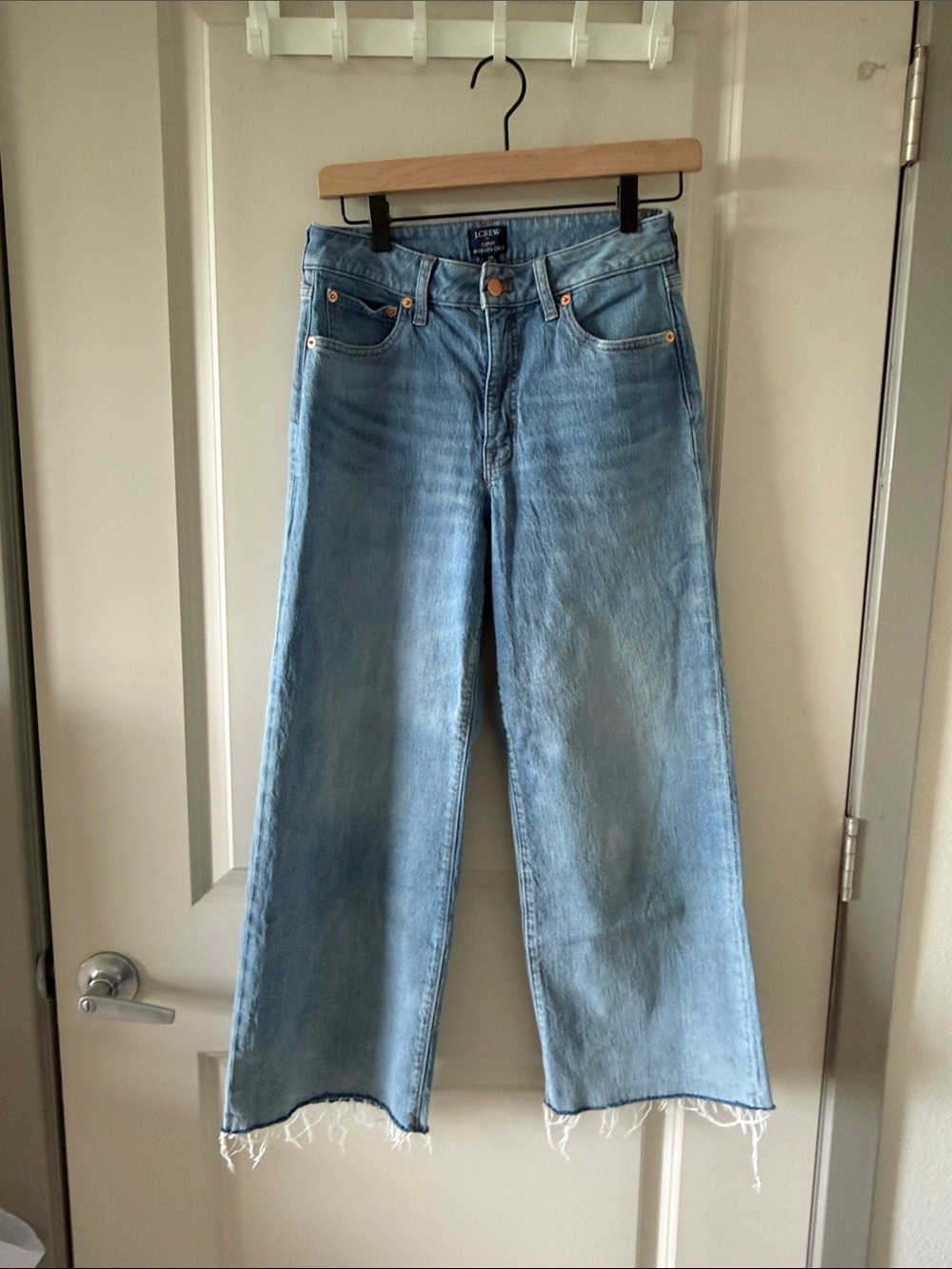 J. Crew Curvy Wide Leg Crop Jeans